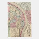  kaart van Cincinnati (1780) Theedoek (Verticaal)