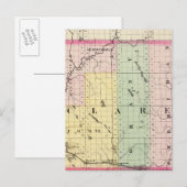 Kaart van Clare County, Michigan (Voorkant / Achterkant)