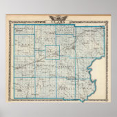 Kaart van Clark County Poster (Voorkant)