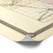 Kaart van Clark County, staat Wisconsin Poster (Hoek)