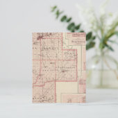 Kaart van Clay County met Staunton, Harmony (Staand voorkant)