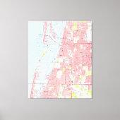  kaart van Clearwater Florida (1974) Canvas Afdruk (Voorkant)