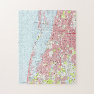  kaart van Clearwater Florida (1974) Legpuzzel