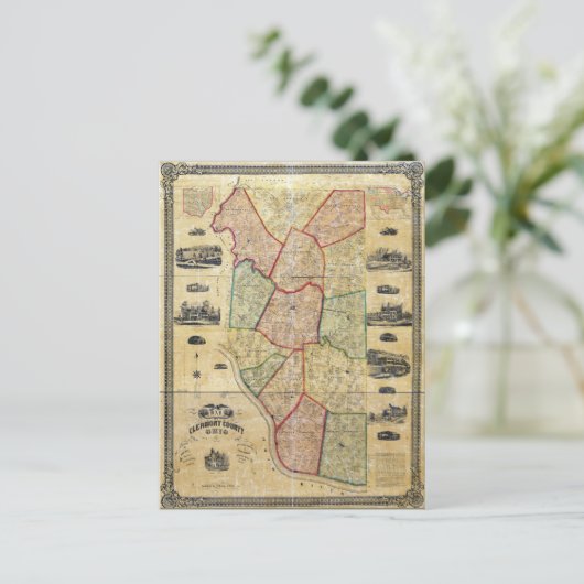 Kaart van Clermont County Ohio (1857) (Staand voorkant)