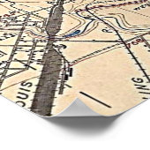  kaart van Cleveland (1904) Poster (Hoek)