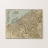  kaart van Cleveland OH (1894) Legpuzzel (Horizontaal)