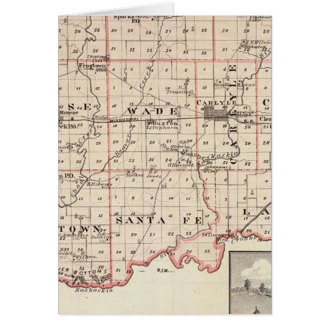 Kaart van Clinton County (Voorkant)
