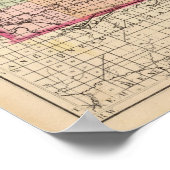 Kaart van Clinton County, Michigan Poster (Hoek)