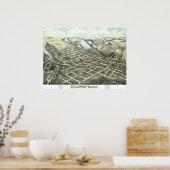 Kaart van Clinton, Massachusetts uit 1876 Poster (Keuken)