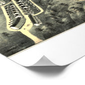 Kaart van Clinton, Massachusetts uit 1876 Poster (Hoek)