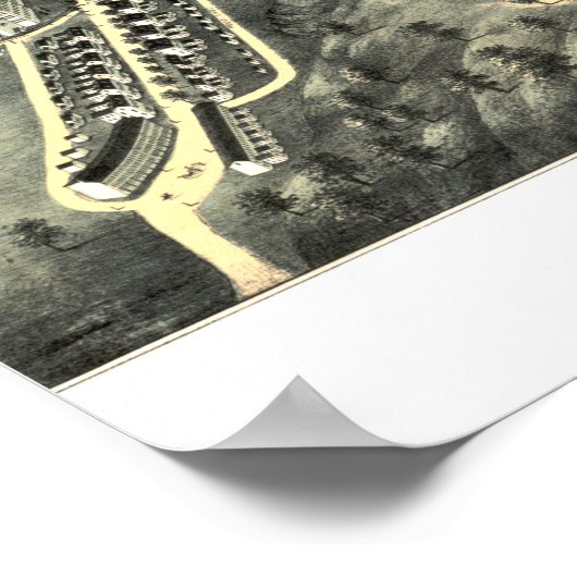 Kaart van Clinton, Massachusetts uit 1876 Poster (Hoek)