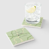 Kaart van Clonmel County Tipperary Ierland Stenen Onderzetter (Zijkant)