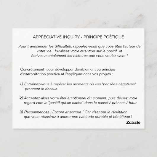 Kaart van Coaching "AI - Simultaniteitsprincipe" (Achterkant)