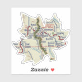 kaart van Coleman Alberta Sticker (Vel)