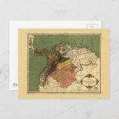 Kaart van Colombia (1886) (Voorkant / Achterkant)
