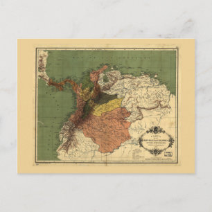 Kaart van Colombia (1886)