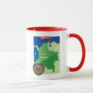 Kaart van Colombia Mok