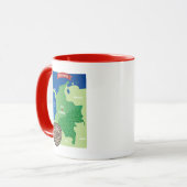 Kaart van Colombia Mok (Voorkant links)