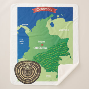 Kaart van Colombia Sherpa Deken