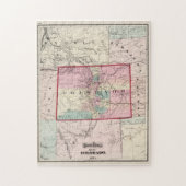  kaart van Colorado (1873) Legpuzzel (Verticaal)