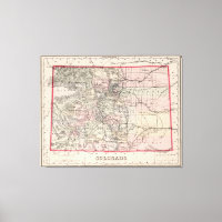 kaart van Colorado (1884)