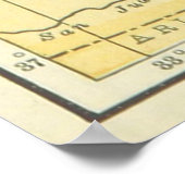 kaart van Colorado (1891) Poster (Hoek)