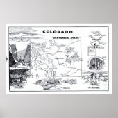 kaart van Colorado (1912) Poster (Voorkant)