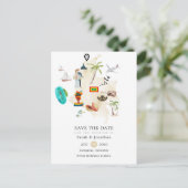 Kaart van Columbia Cartagena Destination Wedding (Staand voorkant)