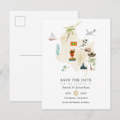 Kaart van Columbia Cartagena Destination Wedding (Voorkant / Achterkant)