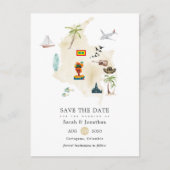 Kaart van Columbia Cartagena Destination Wedding (Voorkant)