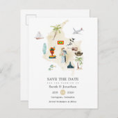 Kaart van Columbia Cartagena Destination Wedding (Voorkant / Achterkant)