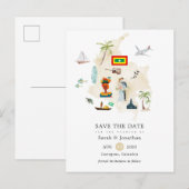 Kaart van Columbia Cartagena Destination Wedding (Voorkant / Achterkant)