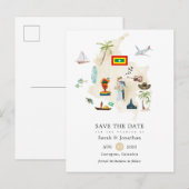 Kaart van Columbia Cartagena Destination Wedding (Voorkant / Achterkant)