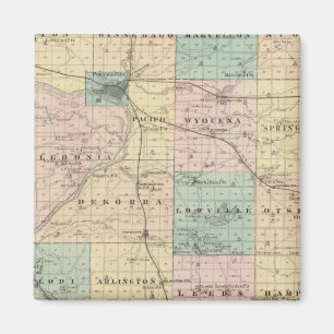 Kaart van Columbia County, staat Wisconsin Magneet