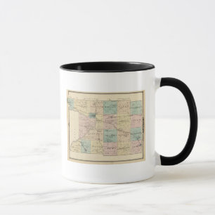 Kaart van Columbia County, staat Wisconsin Mok