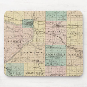 Kaart van Columbia County, staat Wisconsin Muismat