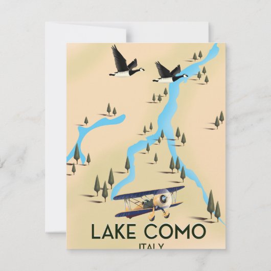 Kaart van Como Italië (Achterkant)