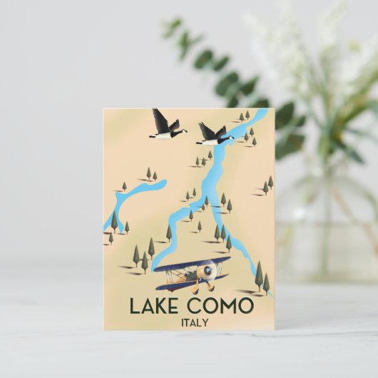 Kaart van Como Italië (Staand voorkant)