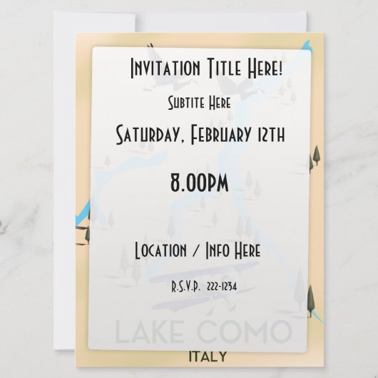 Kaart van Como Italië (Achterkant)