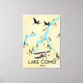 Kaart van Como Italië Canvas Afdruk (Voorkant)