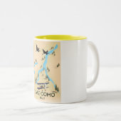 Kaart van Como Italië Tweekleurige Koffiemok (Voorkant rechts)