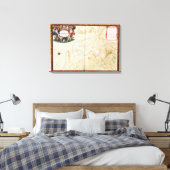 Kaart van Concarneau Canvas Afdruk (Insitu (Slaapkamer))