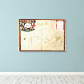 Kaart van Concarneau Canvas Afdruk (Insitu (Houten vloer))