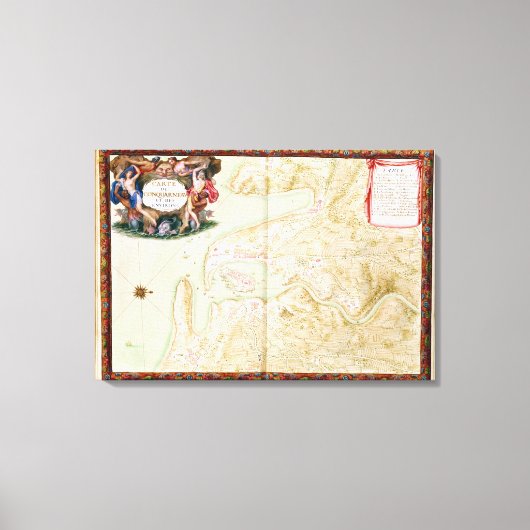 Kaart van Concarneau Canvas Afdruk (Voorkant)