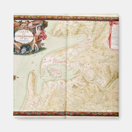 Kaart van Concarneau Magneet (Voorkant)