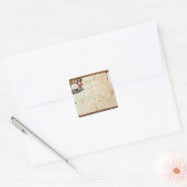 Kaart van Concarneau Vierkante Sticker (Envelop)