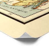 Kaart van Congo, Afrika (1896) Poster (Hoek)