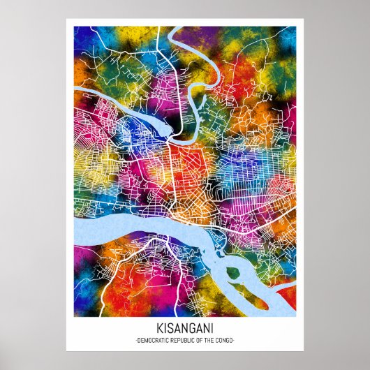 Kaart van Congostad Poster (Voorkant)
