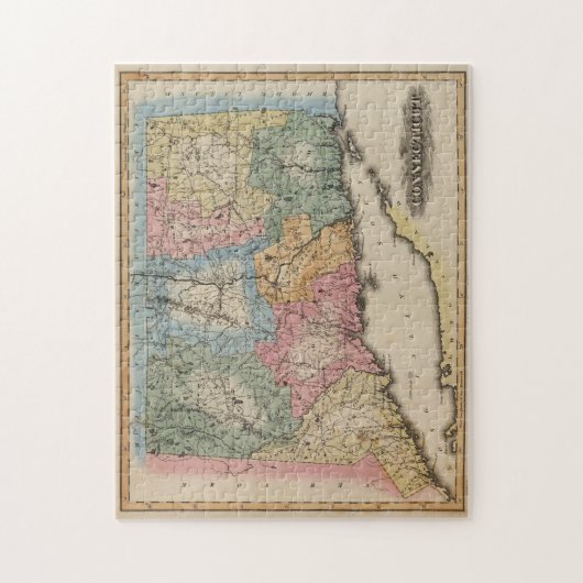 kaart van Connecticut (1823) Legpuzzel (Verticaal)