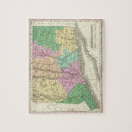 kaart van Connecticut (1827) Legpuzzel (Verticaal)